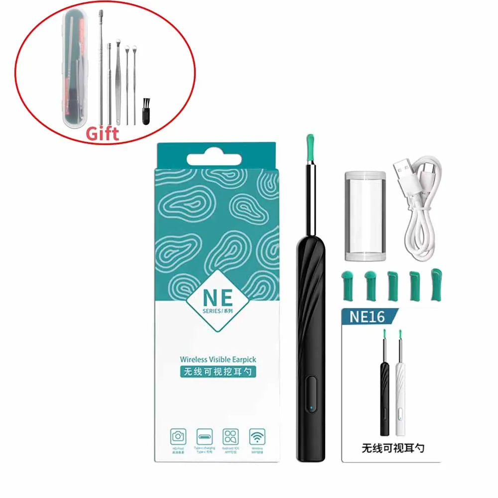 Wireless Visual Ear Pick Camera Ear Wax Removal Tool Picker Ear Cleaner Wax Removal  Earwax Cleaning Endoscope Kit Spoon Earpick