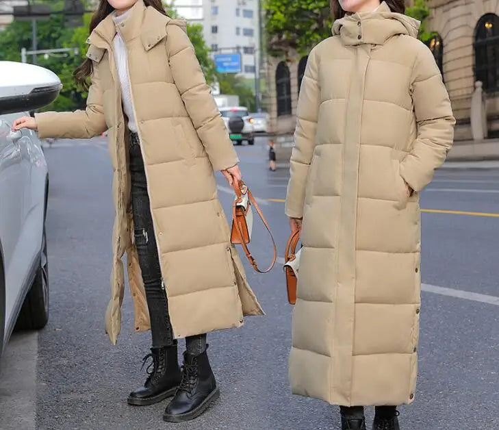 Autumn/Winter New Fashion Long Sleeved Hooded Zipper Solid Color Slim Fit Long Version Jacket For Women,4 Colors