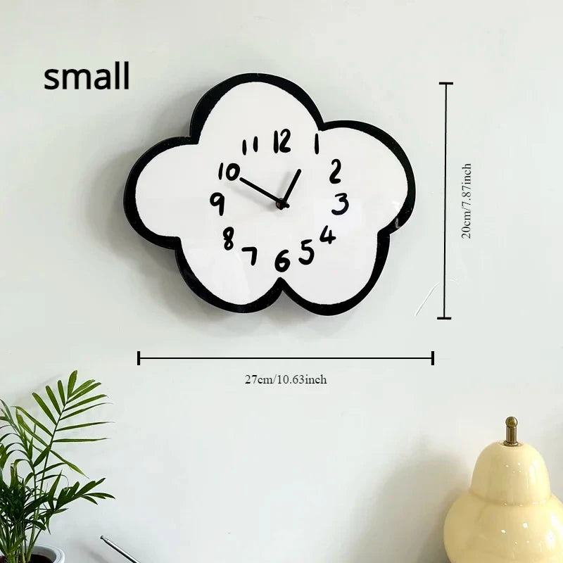 Swaying Cloud Cartoon Mute Clock Living Room Children's Room Swing Wall Clock Home Decoration Modern Simple Clock