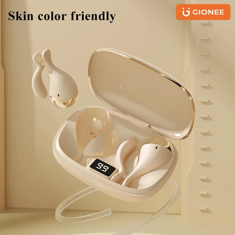 Gionee JL007 Ear Clip Equalize Earphones Wireless Bluetooth Earbuds ENC Noise Reduction Headphones with Mic Smart Equalizer App