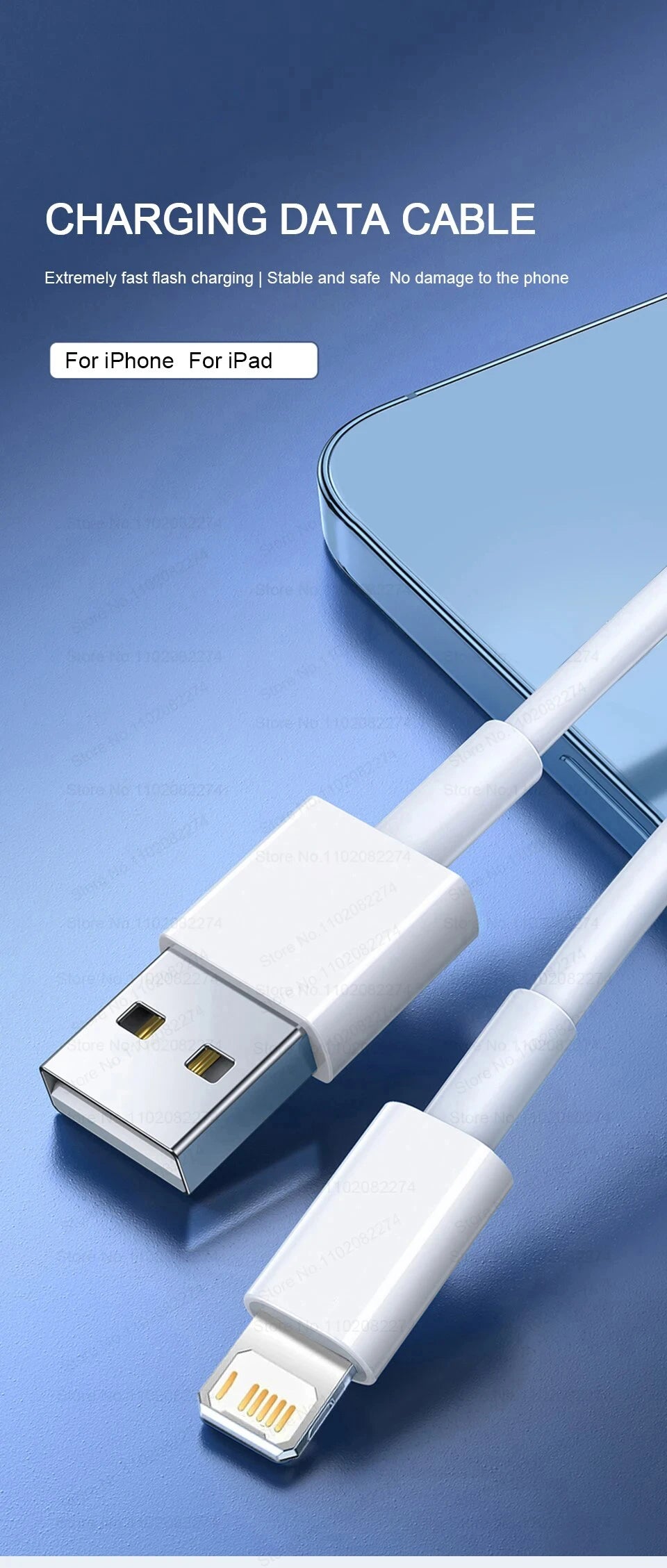 PD 35W USB Cable For iPhone 16 15 14 13 12 11 Pro Max 7 8 Plus XS XR Fast Charging USB C Cables 2M Date Wire Charger Accessories
