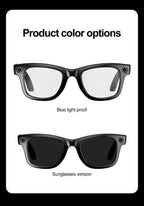 LIGE AI Smart Glasses 720P Camera Video Recorder Bluetooth Call 260mAh Battery Voice Assistant Control Sunglasses For Men Women