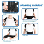 Adjustable Back Posture Corrector With Breathable Shoulder Straps And Waist Belt For Boys And Girls To Relieve Back Strain