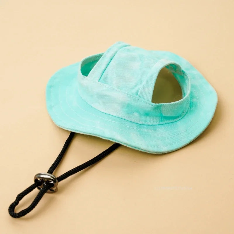 Dog Hat Cat Sunscreen Hats Cute Cap Outdoor Sports Hat with Ear Holes Adjustable for Small and Medium Dog Large Dogs Clothing