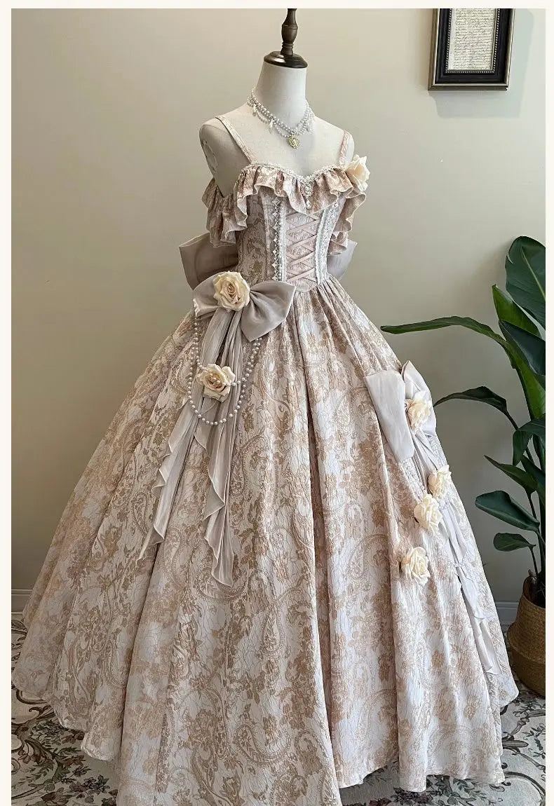 Japan Pink Lolita Wedding Floor-Length Dress Gorgeous Adult Formal Dress Heavy Industry 2024 New