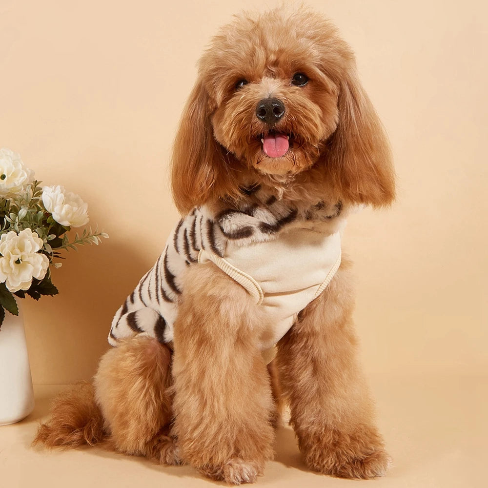 Cute Dog Hoodies Sweaters Soft Warm Fleece Puppy Sweatshirt Coat for Small Medium Dogs Chihuahua Yorkie Poodle Winter Pajamas