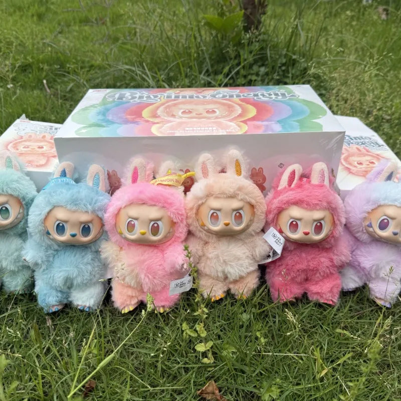 Bubble cloth vinyl blind box version 3.0 three-generation plush doll fashion tide play cute birthday gift pendant keychain.