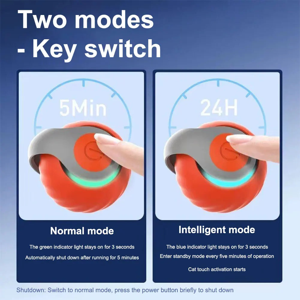 Speedy Tail 2.0 Cat Toys,2025 New Generation Smart Interactive Cat Toy Ball,Two Speed Adjustment, Automatic Moving Cat Toy Ball
