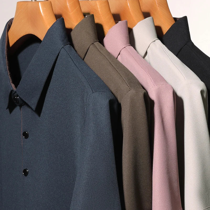 Fashionable Classic Men's Summer New Golf Collar Business Leisure Style Luxury Brand Letter Printed High end Leisure T-shirt