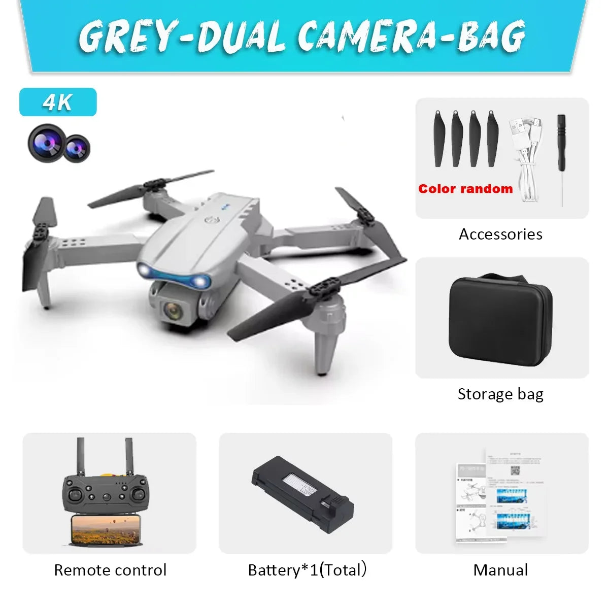 Professional HD E99Pro Drone 4k Dual WIFI fpv Quadcopter Aircraft with Obstacle Avoidance for Aerial Photography Drone Camera