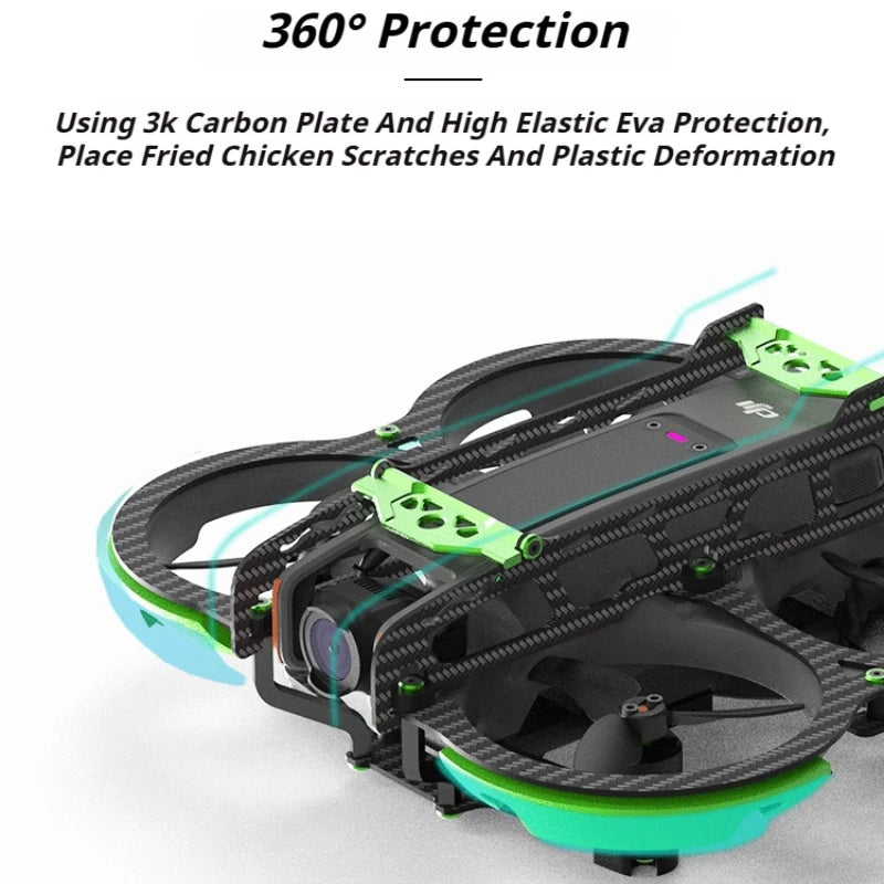 Real Carbon Fiber for Dji Avata 2 Full Protection Lightweight Anti-Fall Drone Guard Armor Protective Armor Kit Drone Accessories