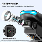 Professional HD E99Pro Drone 4k Dual WIFI fpv Quadcopter Aircraft with Obstacle Avoidance for Aerial Photography Drone Camera