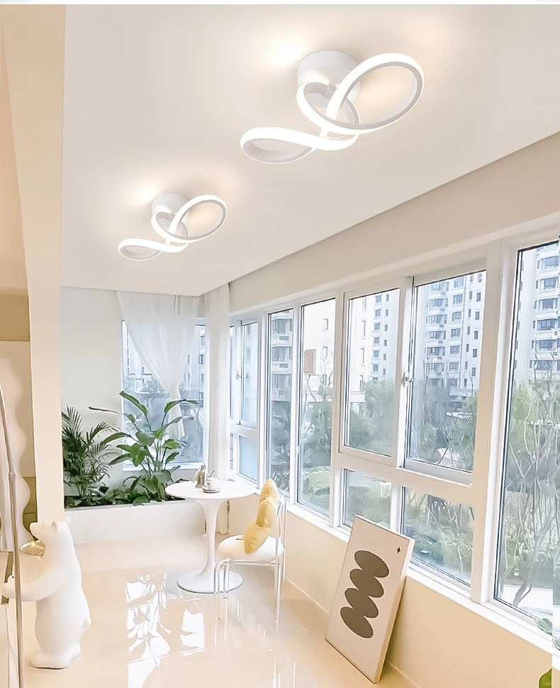 LED Aisle Ceiling Lights Modern Chandelier Three Colors Lamp Minimalist Lamps For Bedroom Light Surface Installation Dining Room