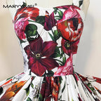 MARYYIMEI Fashion Design Summer Women's Dress Spaghetti Strap Backless Square-Neck Casual Holiday Cotton Dresses