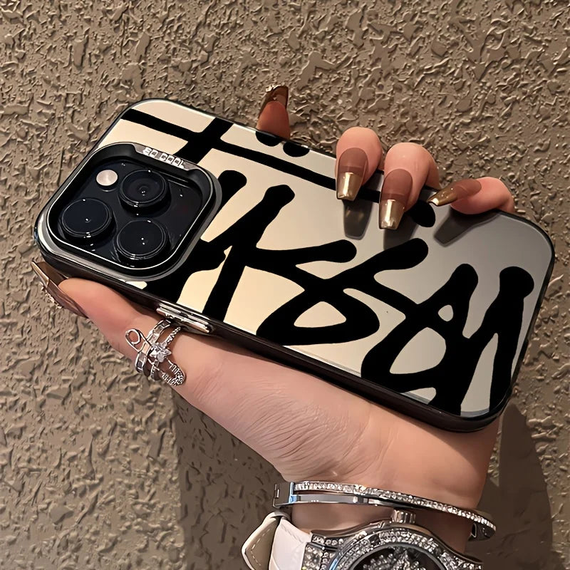 Creative and stylish phone case for iPhone 16 15 14 13 12 11 Pro/ Max/Plus shock-proof rear cover anti-fingerprint