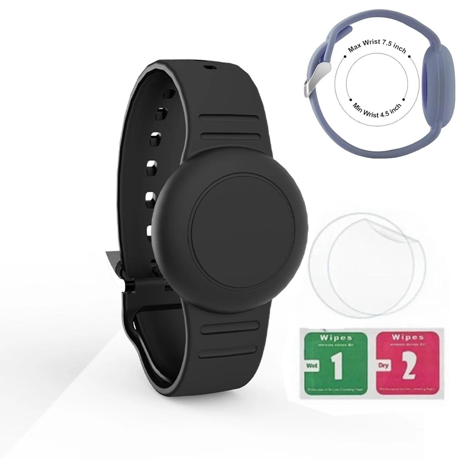 Airtag Bracelet for Kids Waterproof, Silicone Wristband Case Cover for Anti-lost Band StraP Hidden Accessories for Toddler Child