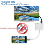 For 8 PIN to HDTV Digital AV Adapter 1080P HDTV Sync Screen Digital Audio AV Converter for HDTV/Projector/Monitor iPhone 15