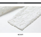 Lace White Prom Dress Women 2023 Summer Autumn Long Sleeve Sexy Slash Neck A Line Midi Party Vestidos Flower Embroidery