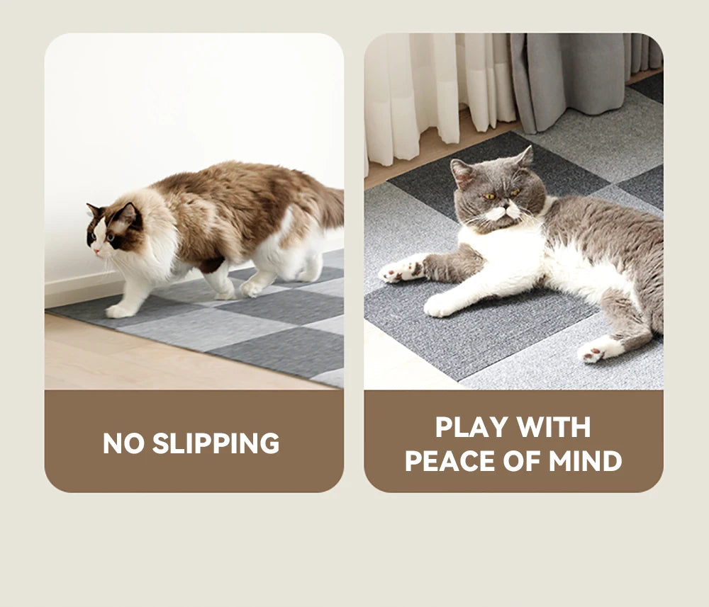 Cat Scraper Multifunctional Cat Supplies Self-adhesive Claw Sharpener Trimmable Scratching Post Cat Tree Tower Toy Accessories
