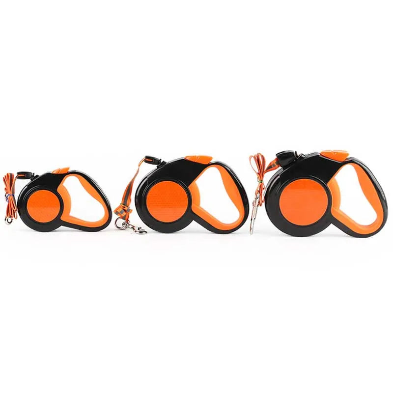3M/5M/8M Dog Leash with Reflective Stitching,Heavy Duty Retractable Dog Leash One Button Lock and Release for Small To Large Dog
