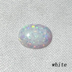 7*9mm Natural Opal Reiki Healing Semi-Circle Jewelry Set - Opal Ring Earrings Necklace - Spiritual Energy Gemstone Accessories