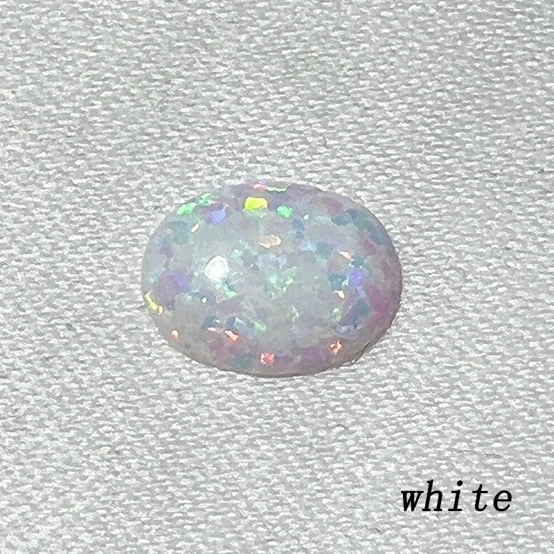 7*9mm Natural Opal Reiki Healing Semi-Circle Jewelry Set - Opal Ring Earrings Necklace - Spiritual Energy Gemstone Accessories