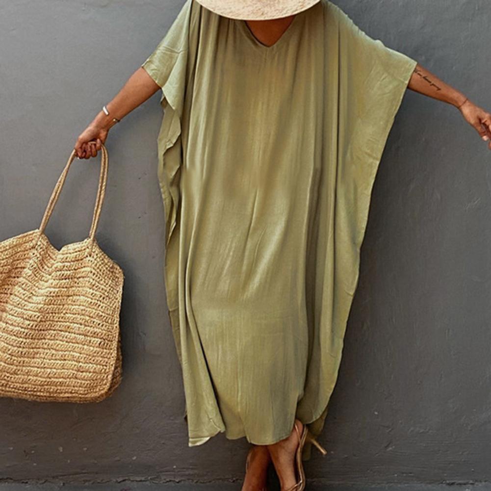 Beach Cover Up Kimono Women Summer 2023 New Pareo Swimsuit Cape Solid Bohemian Tunic Dresses Bathing Suits Dropshipping