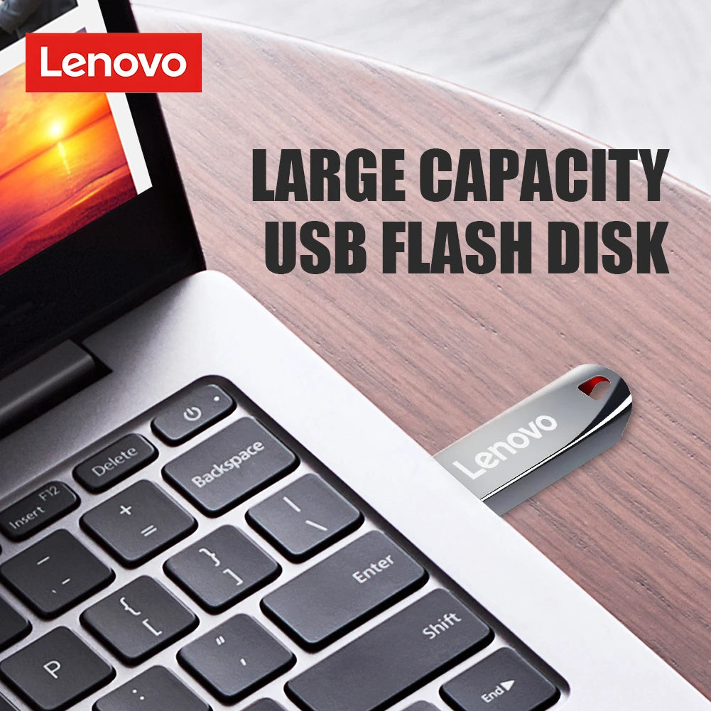 Lenovo U Disk 2TB 256GB 512GB Metal USB3.1 Dustproof Titanium Gamer Design USB  Flash Drive 128GB  Pen Drive 512GB 1TB