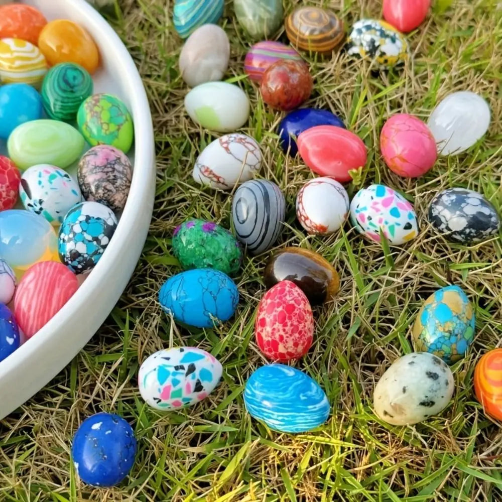 10pcs Natural Polished Stone Egg Crystal  Large Stone Polished Mineral Egg Palm Chakra Egg Creative Home Decoration Gifts