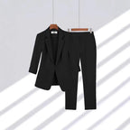 Elegant Women's Two Pieces Set Outfits Casual Long Sleeved Blazer and Pants Suit for Female Streetwear Spring and Autumn 2025