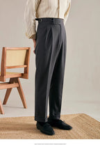 Italian Naples Trousers High Waisted Straight Men's Business Casual Pants High-end Elegant Retro Suit Pants Banquet Wedding