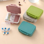 3 Grids Organizer Container For Tablets Travel Pill box With Seal Ring Small Box For Tablets Wheat Straw Container For Medicines