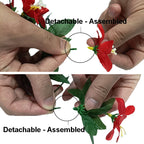 1/2/3/6pcs Artificial Flowers Garden Decor Artificial Flower Decoration Wedding Party Outdoor Courtyard Hanging Red Lily Flower