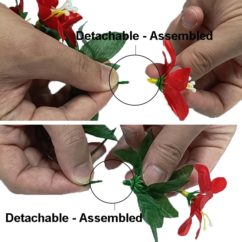 1/2/3/6pcs Artificial Flowers Garden Decor Artificial Flower Decoration Wedding Party Outdoor Courtyard Hanging Red Lily Flower