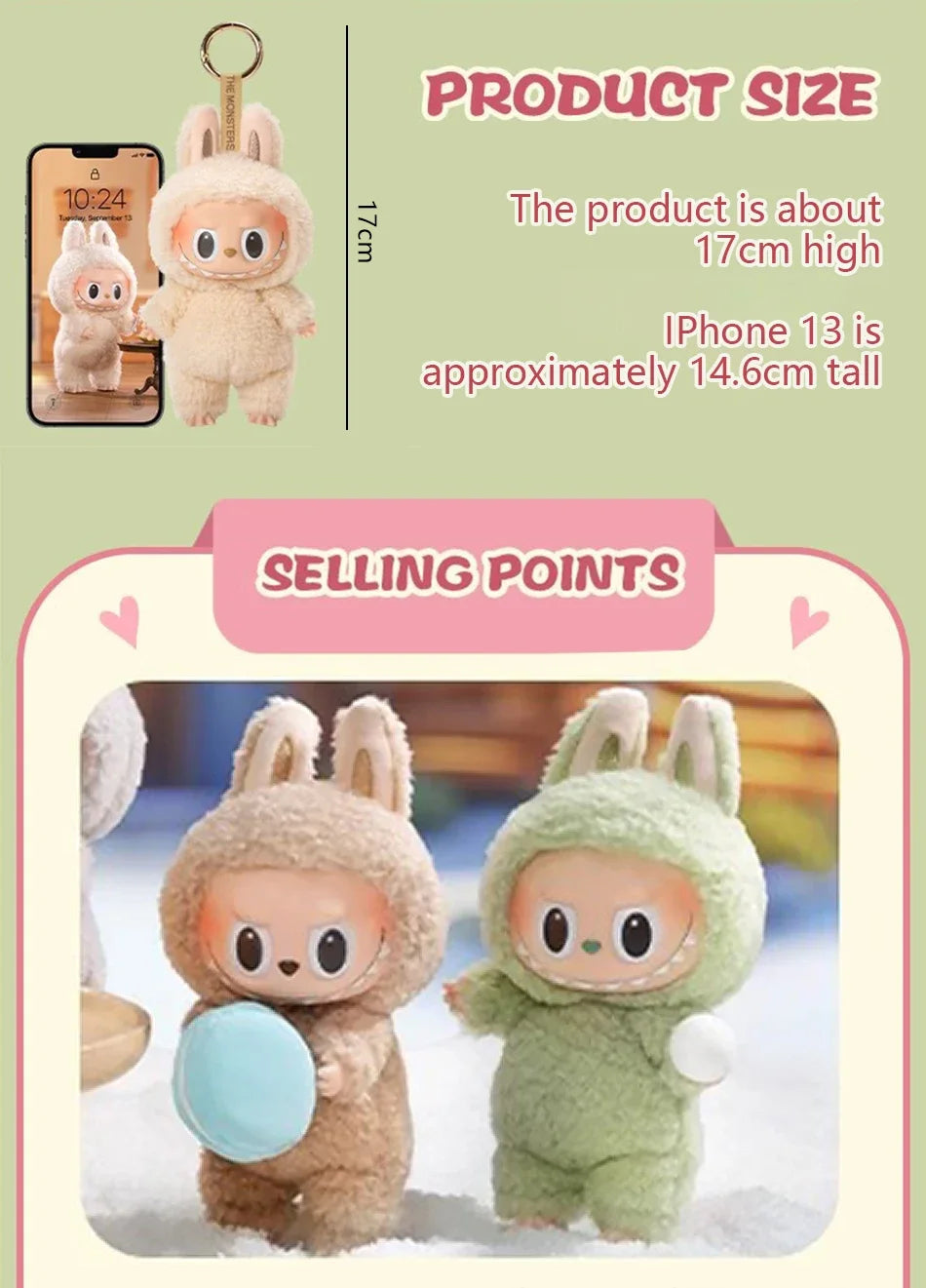 Miniso V1 Blind Box Hot-selling Anime Character Series PVC Pendant Doll Model Toy Cute Monster Keychain Kawaii Toy Birthday Gift