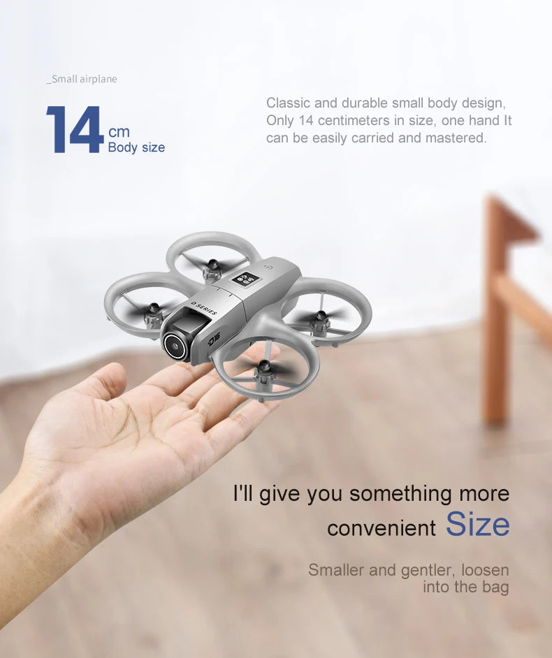 KBDFA D16 Mini Drone 8K Camera ESC Aerial Aircraft Air Pressure Fixed Height Pocket UFO Obstacle Remote Control Quadcopter