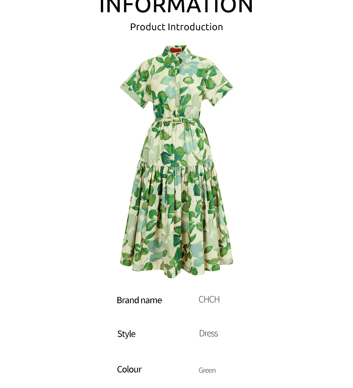 Casual Women Dress Short Sleeve Pleated Cake Dress Belt Design Hanging Down A Line Elegant Dress Summer Female Shirt Dress