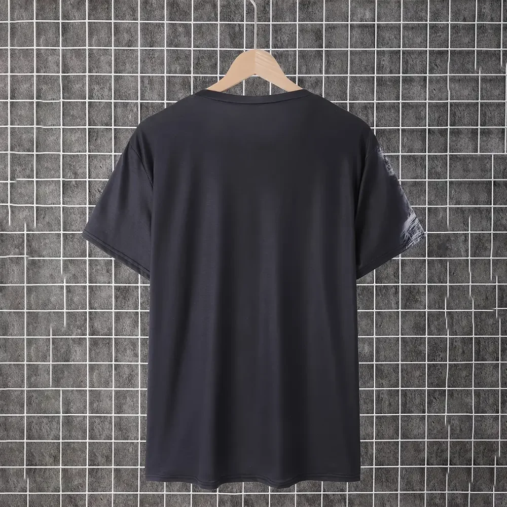 Lion Pattern Print Men's Vintage T-Shirt Gradient Graphic Tee Men's Summer Outdoor Casual Male Clothing Short Sleeve Top For Man