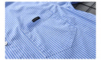 2025 Spring Summer New Casual Striped Cotton Short Sleeve Shirts for Men Clothing Soft Turn-down Collar Shirts DCC03