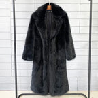 Tossy Winter Fur Feather Loose Overcoat Women's Fashion Pocket Solid Commute Streetwear Jacket Ladies Luxury Patchwork Coat 2025
