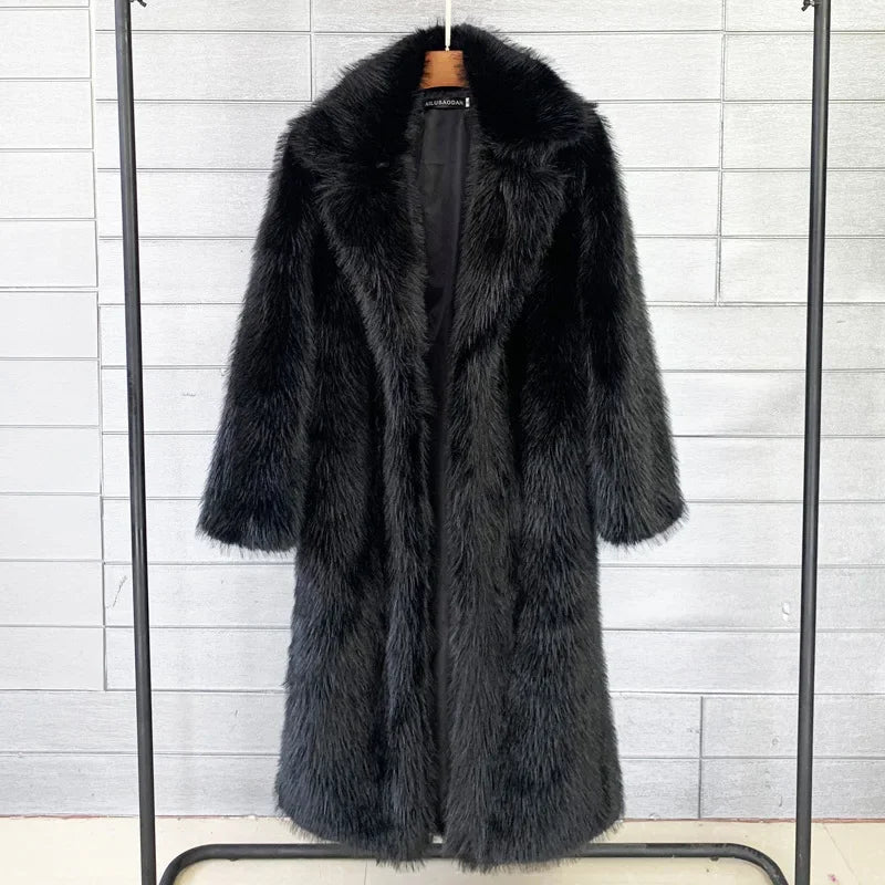 Tossy Winter Fur Feather Loose Overcoat Women's Fashion Pocket Solid Commute Streetwear Jacket Ladies Luxury Patchwork Coat 2025