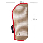Dogs Bite Training Arm Sleeve Protection Thicken Jute Tug Bite Sleeves with Holder Handle for German Shepherd malinois Work Dogs