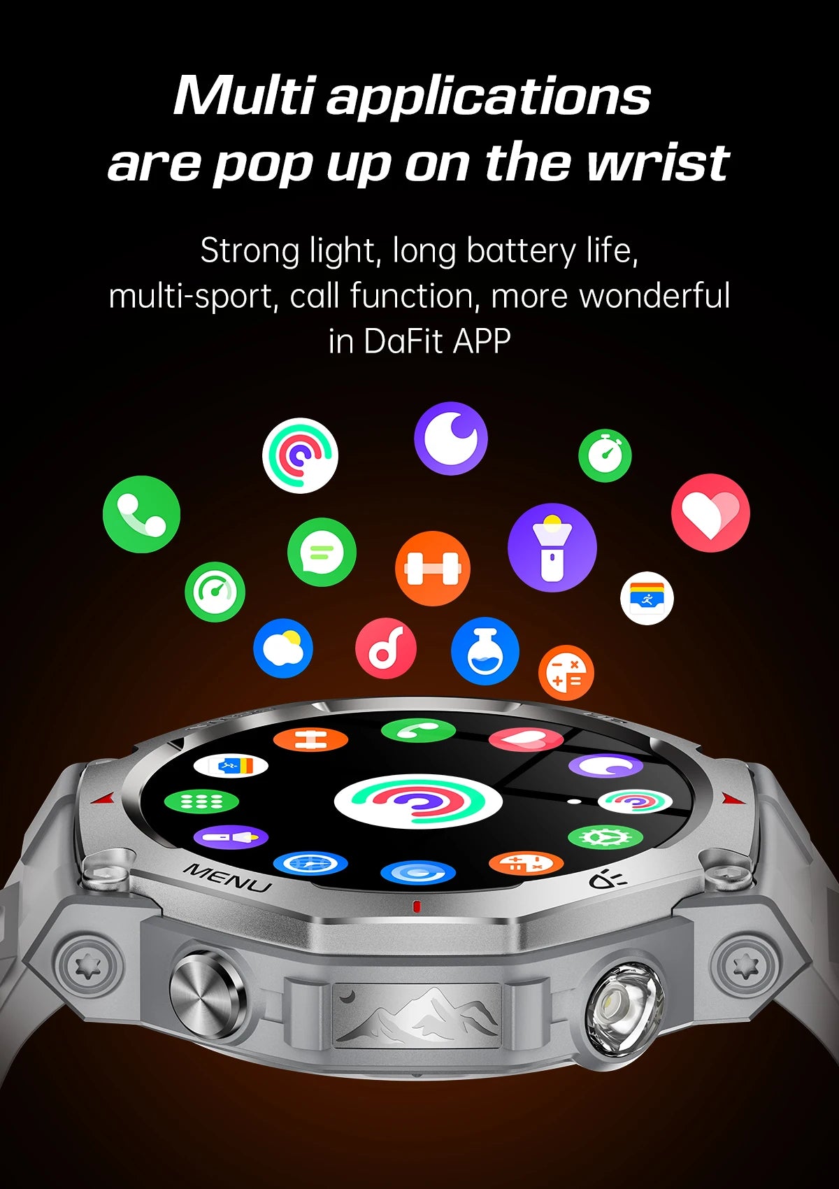 LIGE New 1.43 inch AMOLED Screen Smart Watch 525mAh Big Battery BT Call IPX8-5ATM Waterproof Sports Health Monitoring Smartwatch