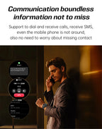 LIGE New 1.43 inch AMOLED Screen Smart Watch 525mAh Big Battery BT Call IPX8-5ATM Waterproof Sports Health Monitoring Smartwatch