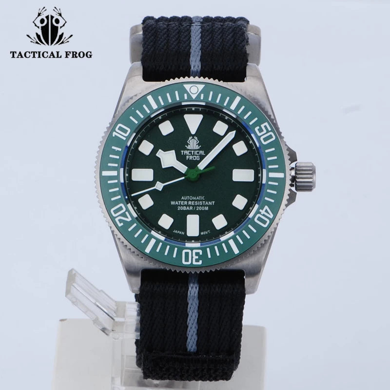 Tactical Frog Titanium Watch FXD Diving 42mm NH35 Automatic Mechanical Movement Sapphire BGW9 Luminous 200M Dive Men Wristwatch
