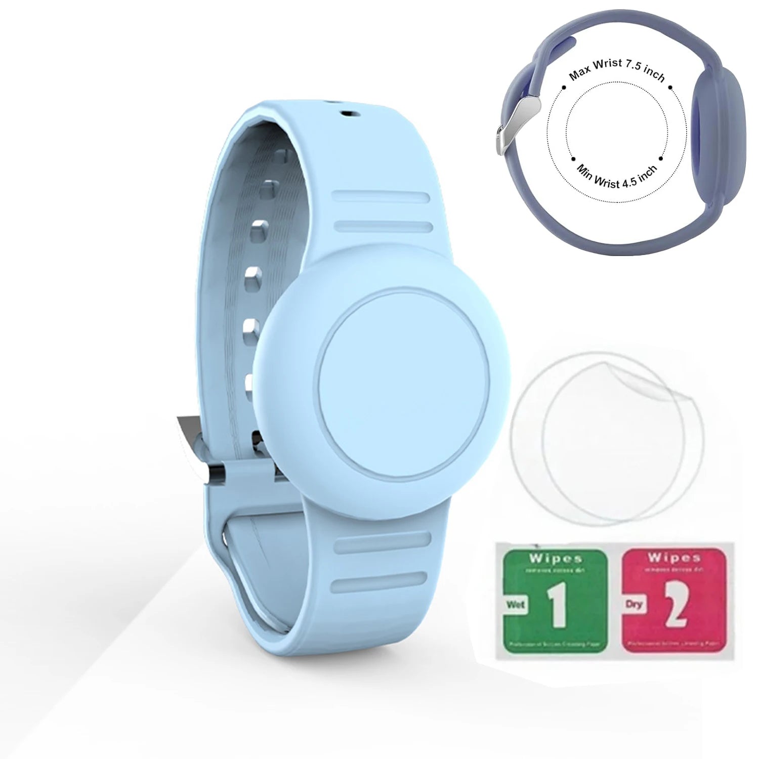Airtag Bracelet for Kids Waterproof, Silicone Wristband Case Cover for Anti-lost Band StraP Hidden Accessories for Toddler Child