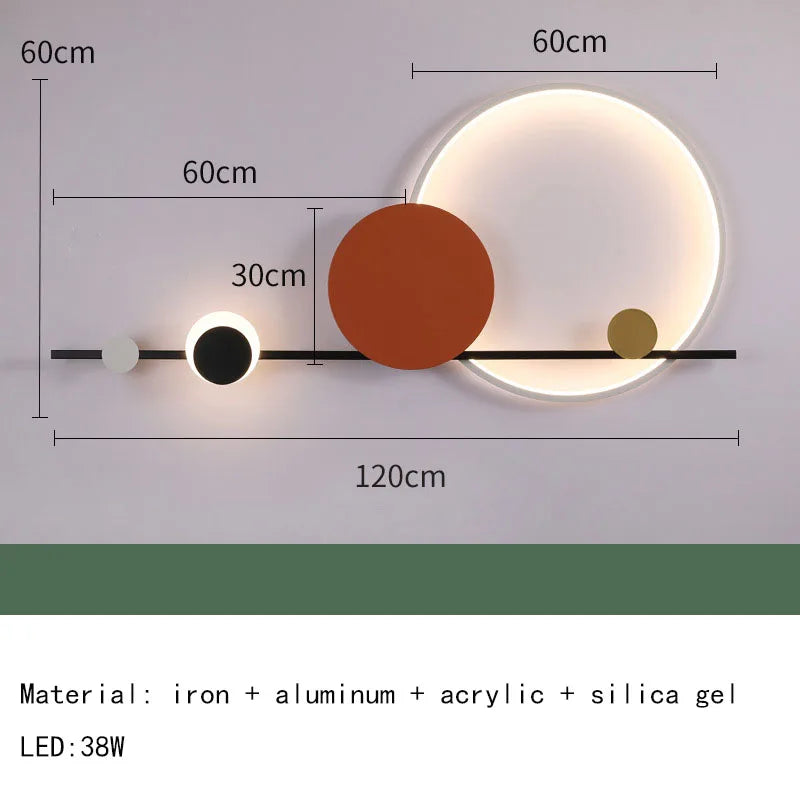 Creative LED Wall Lights Hotel Lobby Living Room Bedroom Wall Lamps Modern Simple Stairs Aisles  Home Indoor Lighting Decor Lamp