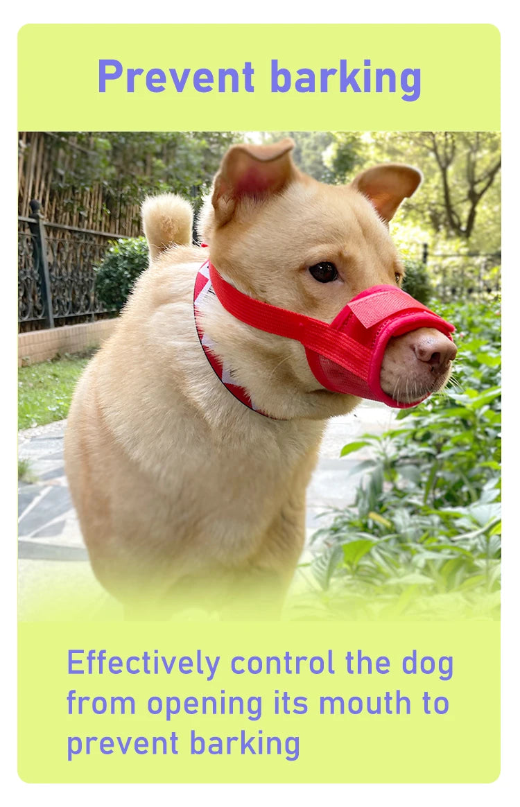 Dog muzzle Prevents biting barking and accidental eating prevents slipping off fits small medium large dogs adjustable