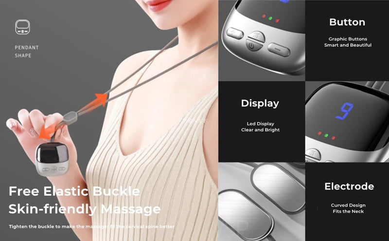Smart Neck Massager with Heating Portable Cervical Spine Shoulder Pain Relief Hot Compress Therapy Muscle Relax Neck Protector