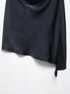 MYST&ZA2025 new summer women's casual simple halter neck backless sleeveless top + drawstring wide-leg trousers